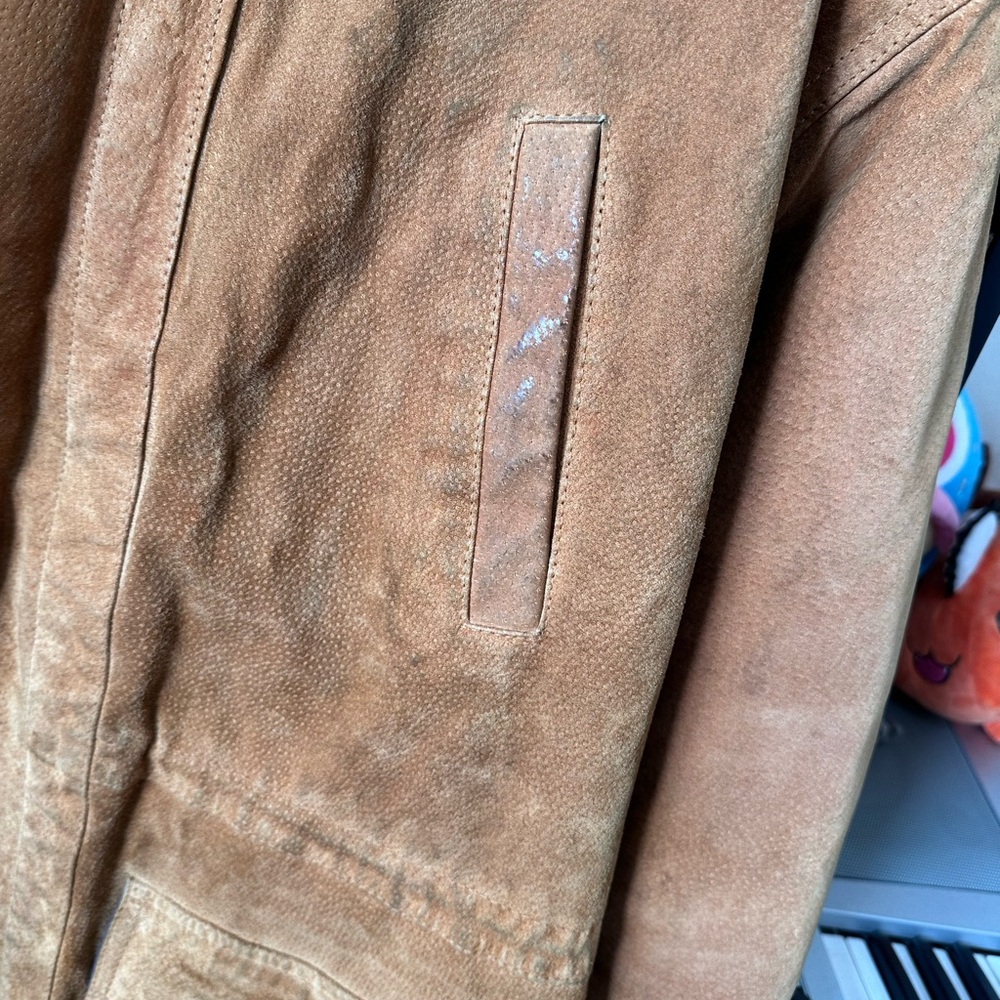 Wilson’s Leather Toggle Suede Hooded Jacket Men’s M Brown Made in Korea - Picture 3 of 10